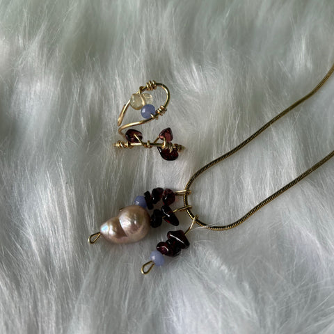 Romy set (Necklace and Ring)