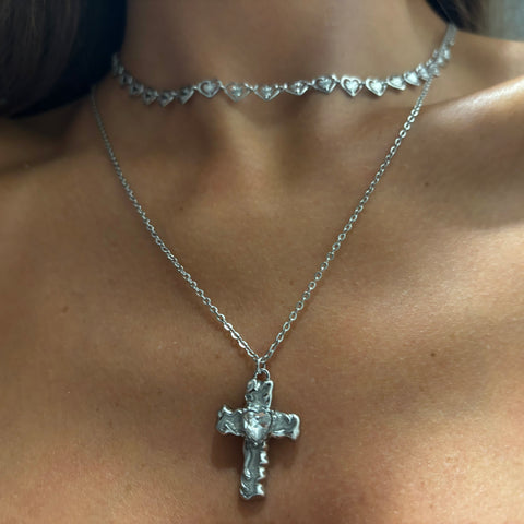 Being of Love (silver cross necklace)