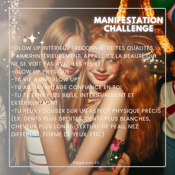 Manifestation Challenge GLOW UP physique + intérieur (7 jours)