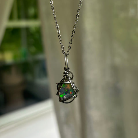 Ethiopian Opal Necklace (small crystal)