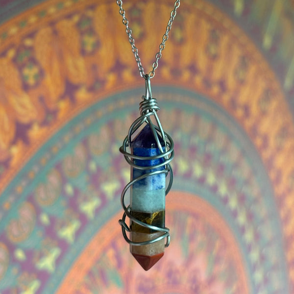 7 Chakras Crystal Pendant