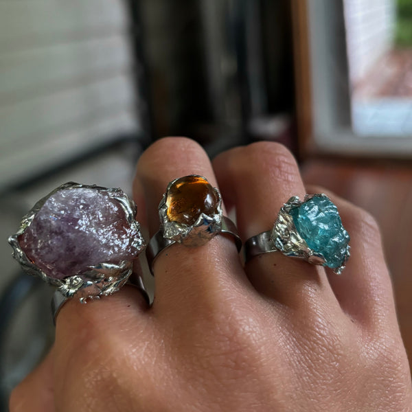 Amethyst ring (adjustable)