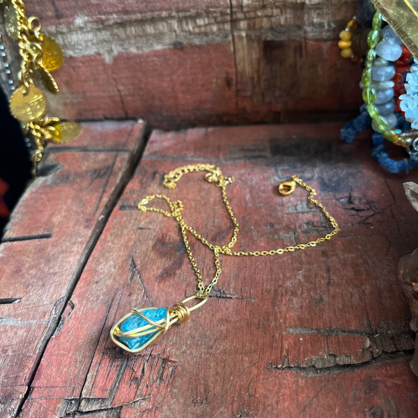 Blue Apatite necklace