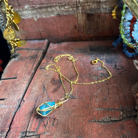 Blue Apatite necklace