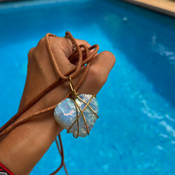 Heart shaped Angel Aura Necklace