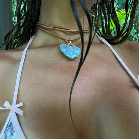 Heart shaped Angel Aura Necklace