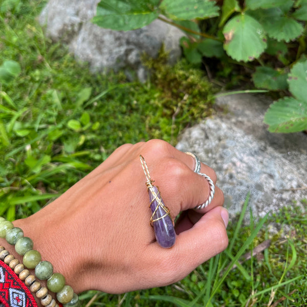 Amethyst teardrop
