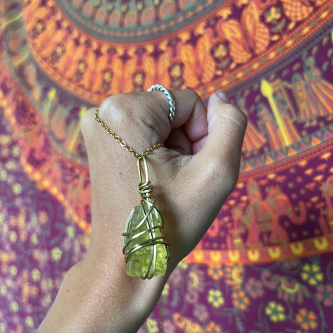AAA grade Lemon Quartz Necklace