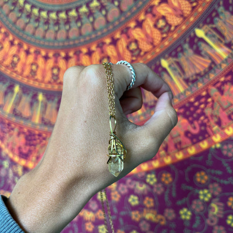 Citrine Point Necklace