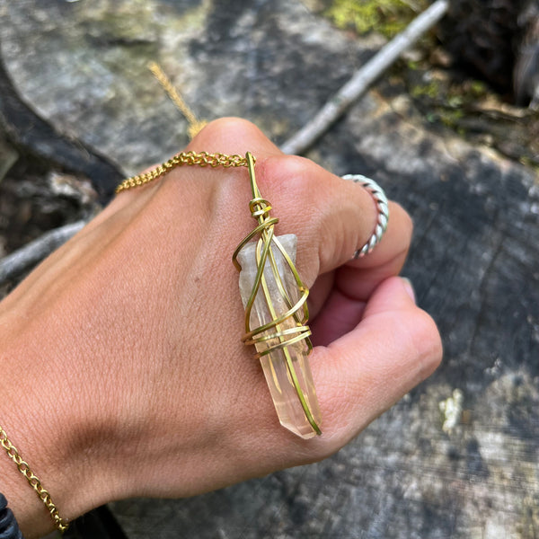 Lemurian Quartz Necklace
