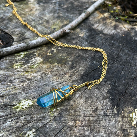 Blue Quartz Necklace