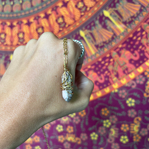 Rhodolite Point Necklace