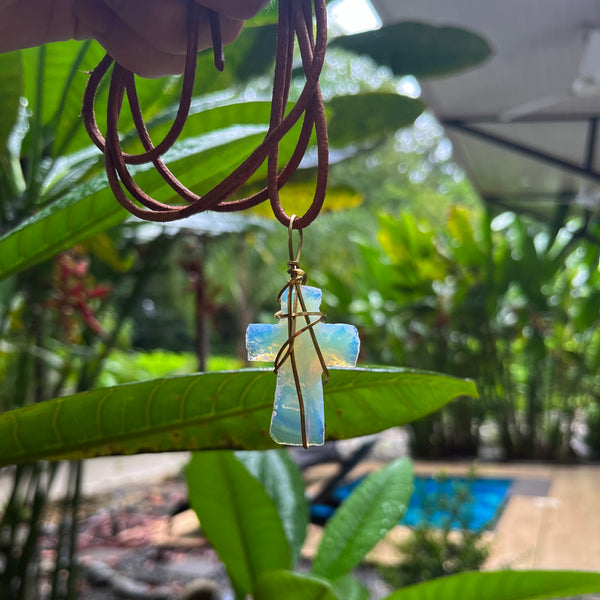 Cross shaped Opalite Necklace