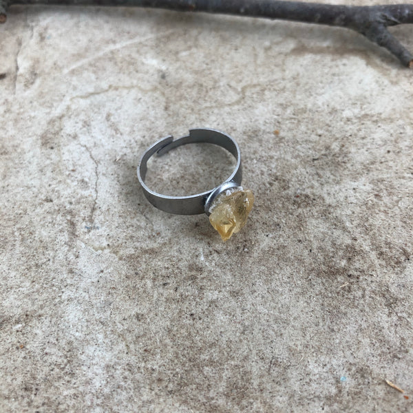 Raw Citrine Ring