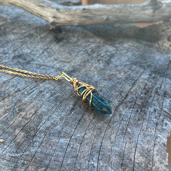 Blue Apatite Necklace