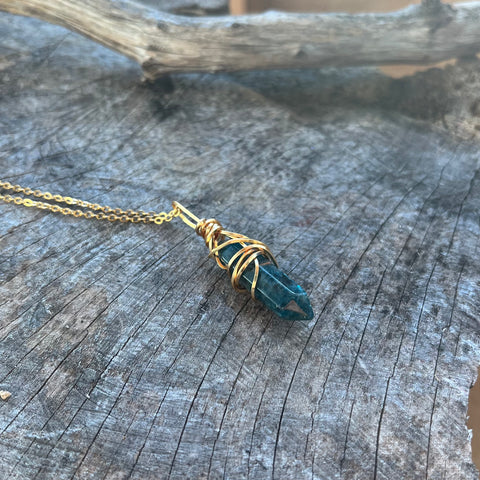 Blue Apatite Necklace