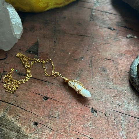 Rainbow Moonstone Necklace