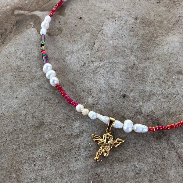 Guardian Angel Mixed☆Beads Choker