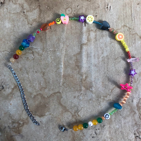 Mixed☆beads Choker (Rose Quartz)