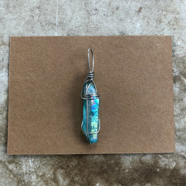 Raw Aqua Aura Quartz
