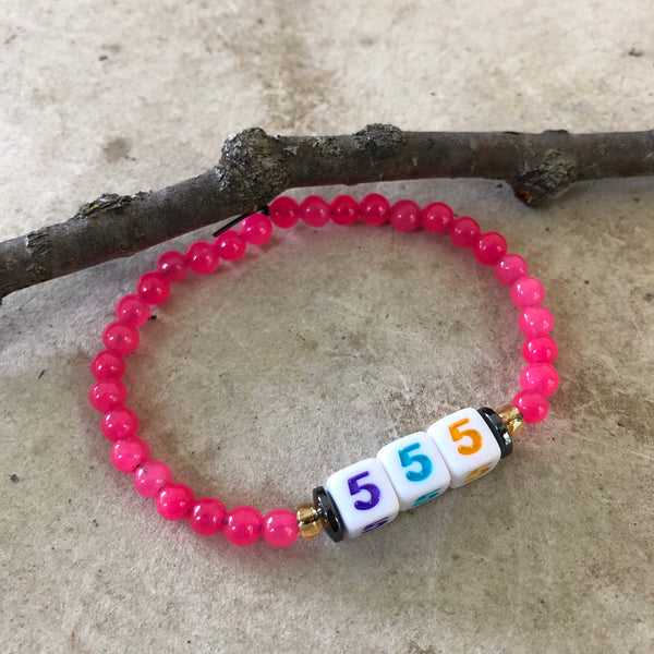 Angel Number Gemstone Bracelet