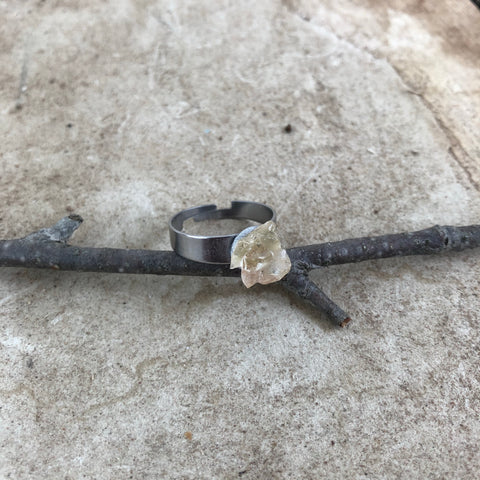 Raw Citrine Ring