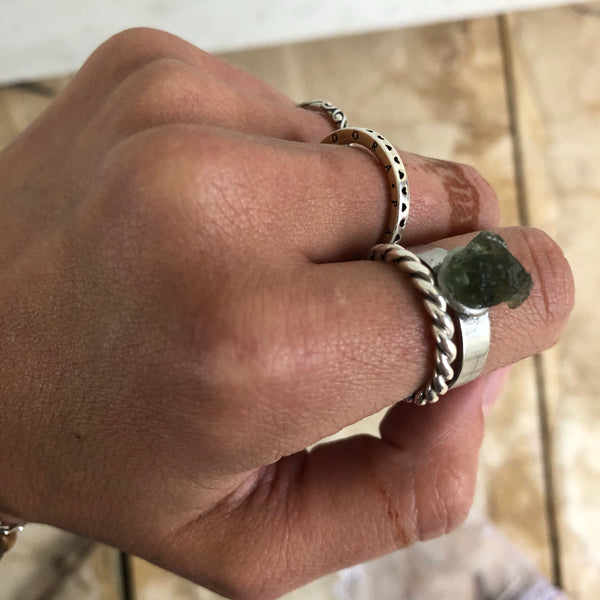 Moldavite Ring