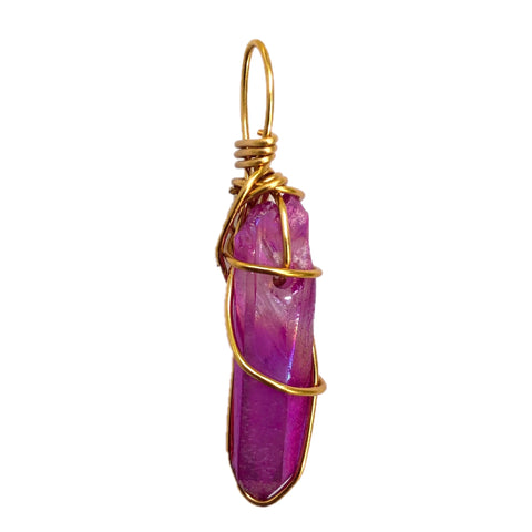 Fushia Pink Aura Quartz