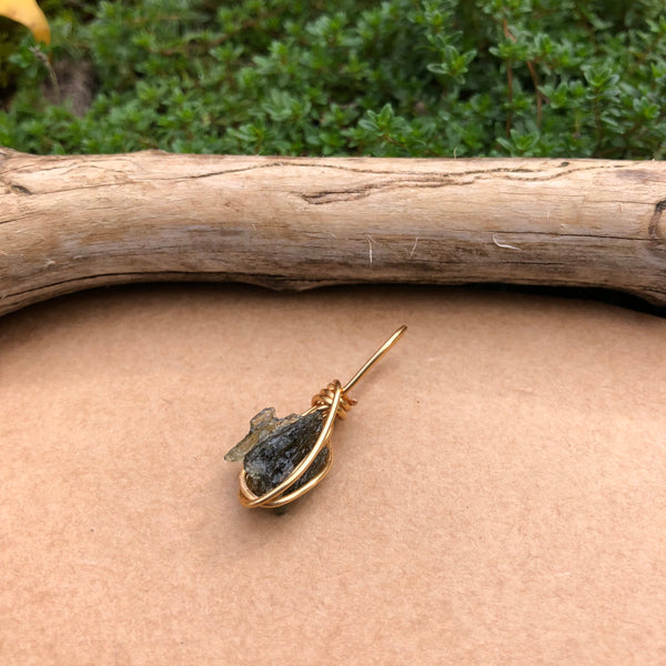 Moldavite (Small) (Gold plated)