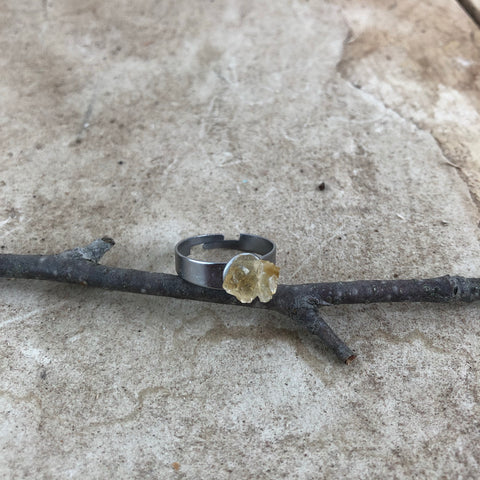 Raw Citrine Ring