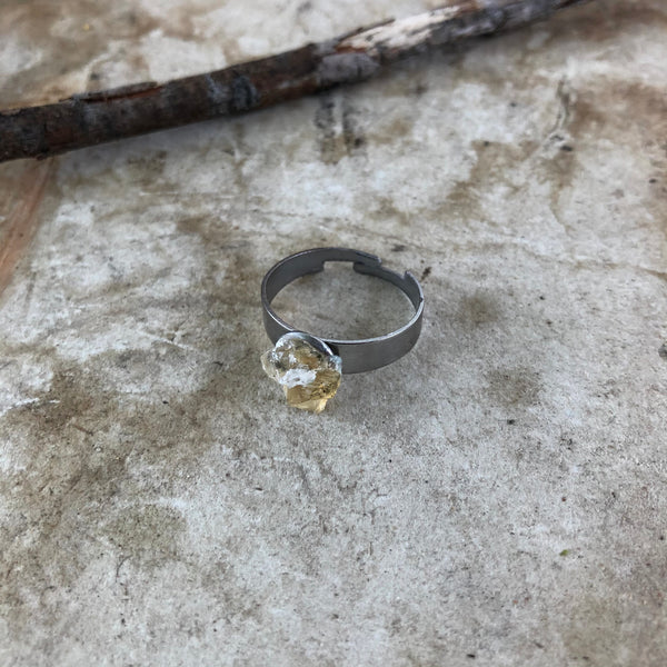 Raw Citrine Ring