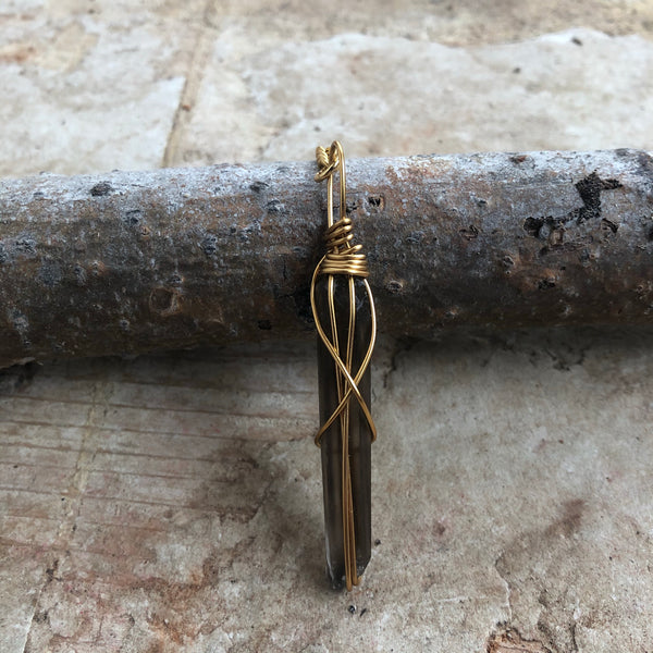 Tibetan Black Quartz Keychain