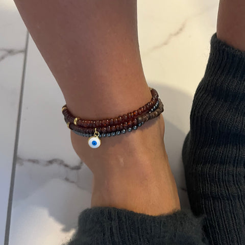 Connected (set of 2 ankle bracelets)