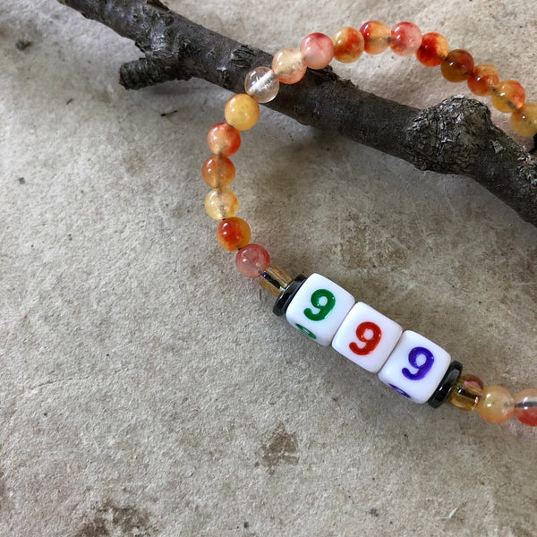 Angel Number Gemstone Bracelet