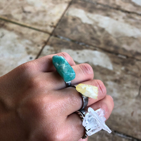 Blue Amazonite Ring