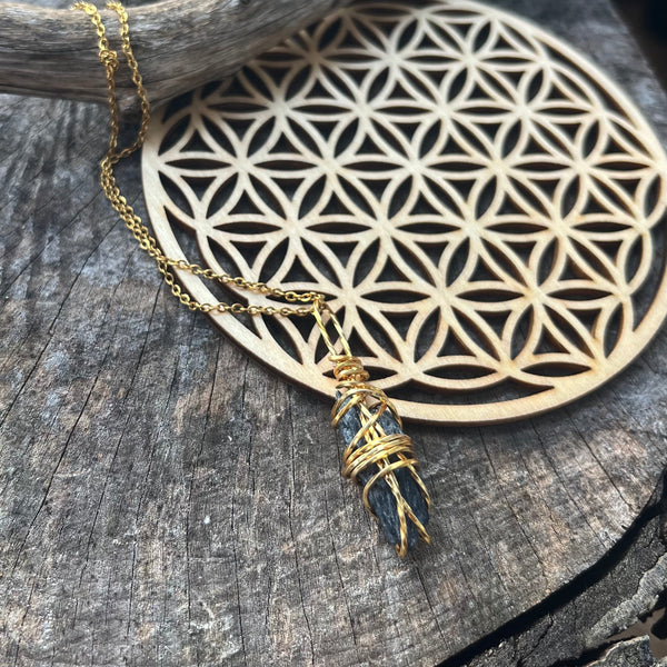 Black Kyanite Necklace