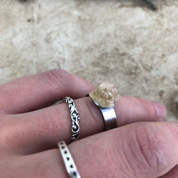 Raw Citrine Ring