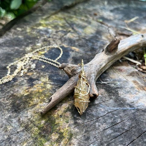 Amber Calcite Necklace