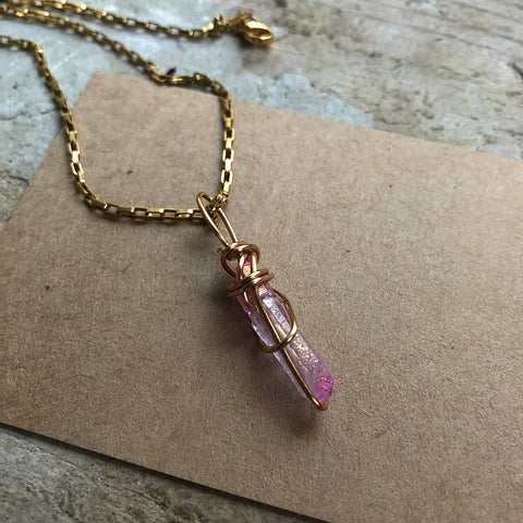 Mini Pink Aura Quartz