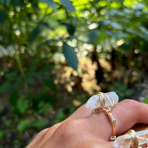 Clear Quartz Ring (size 6-7)