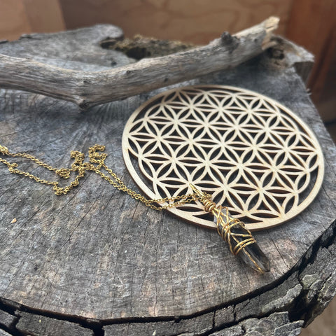Tibetan Black Quartz Necklace