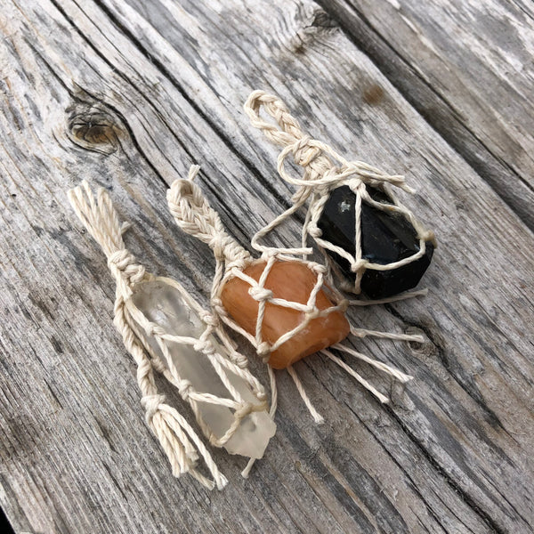 Macrame Black Tourmaline