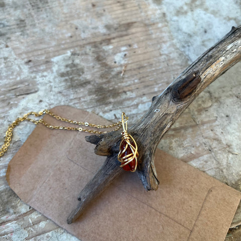 Tiny Carnelian Necklace