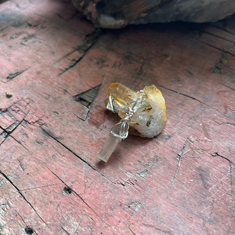 Tiny Smoky Quartz (925 sterling silver)