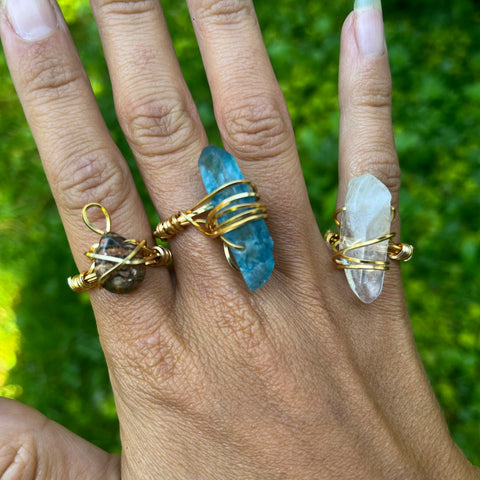 Blue Quartz Ring (size 6)