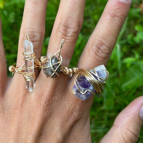 Clear Quartz Ring (size 7)