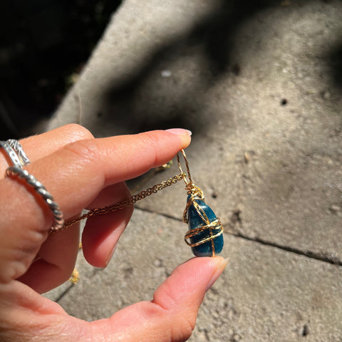 Blue Apatite Necklace