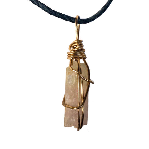 Watermelon Tourmaline + black cord