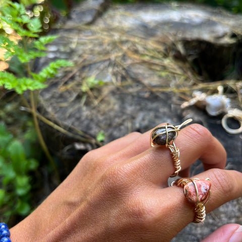 Red Leopard Jasper Ring (size 6)