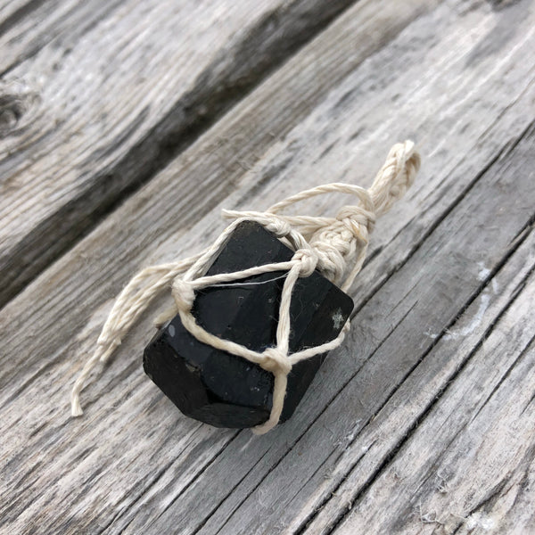 Macrame Black Tourmaline